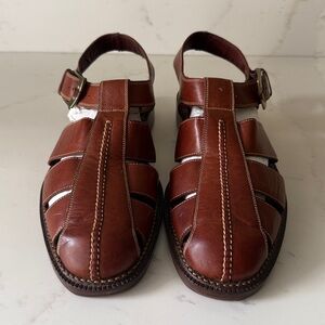 Cole Haan Country Leather Fisherman Sandals 9 1/2